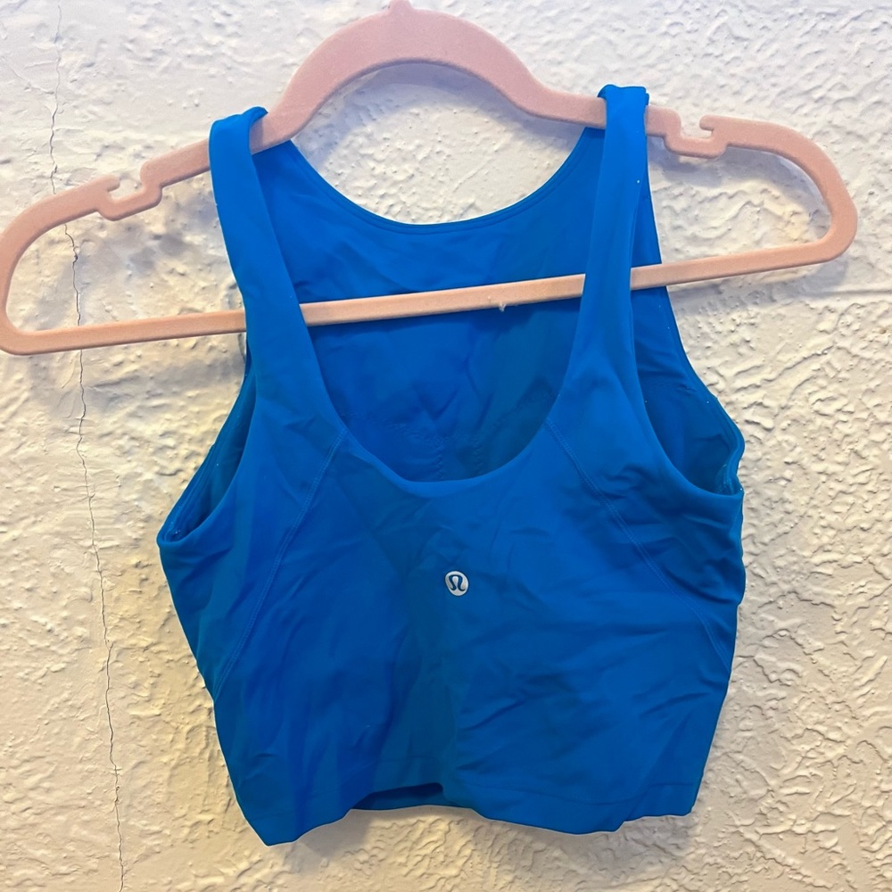 Size 4 Lululemon align tank- high neck- poolside blue